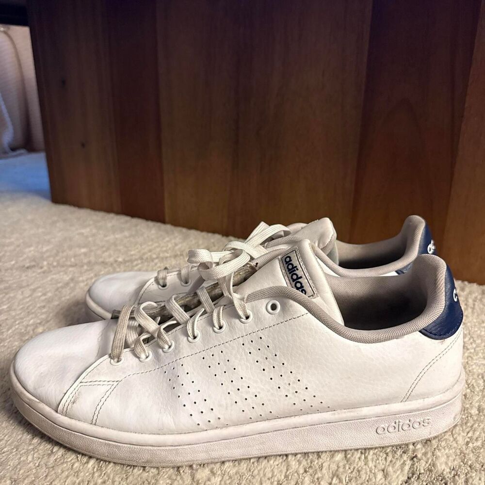 Adidas Men's White and Cream Trainers